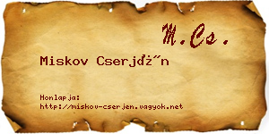Miskov Cserjén névjegykártya